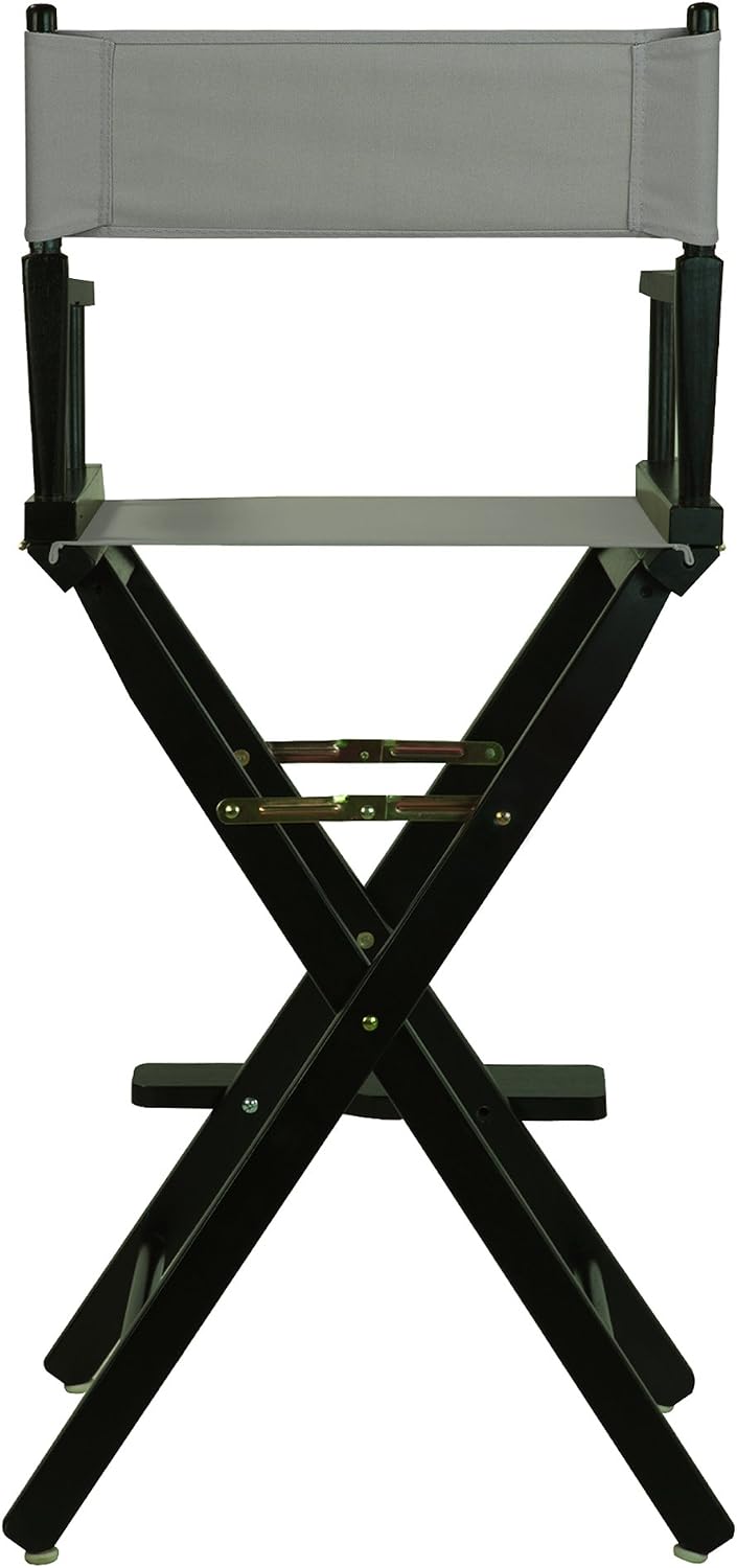 Casual Home 230-02/021-18 30" Director's Chair Black Frame-with Grey Canvas, Bar Height