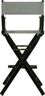 Casual Home 230-02/021-18 30" Director's Chair Black Frame-with Grey Canvas, Bar Height