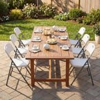 6 Pack Plastic Folding Chairs Light Weight, Ergonomic Portable Chair Backrest, Triangular Steel Frame Floor Protector Legs, 350lbs Capacity Heavy Duty Resin Material for Party, Dinner, Classrooms