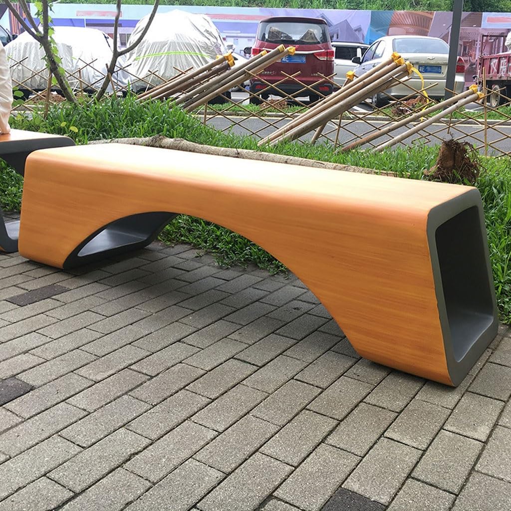 Patio Benches for Outdoors Fiberglass Park ChairOutdoor Public BenchesSimple Customized SeatsForeign TradeLeisure Chair Garden Benches for Outdoors
