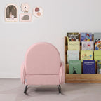Baby Rocking Chair,Toddler Chair,Kids Chair,Kids Sofa, Shaky Metal Foot and Sherpa Fabric,Toddler Rocking Armchair for Boys and Girls Rest (Pink)