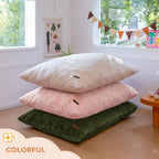 MAXYOYO 3 in 1 Kids Bean Bag Chair, Comfy Floor Sofa with Removed Cover | Soft Floor Couch with High-Density Foam Filling Convertible Child Chair Floor Cushion for Living Room Bedroom, Pink