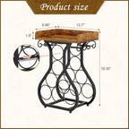 X-cosrack Wine Racks Countertop, Small Wine Rack with Wine Glass Holder, Mini Countertop Wine Rack with Tabletop Wine Storage Cabinet Shelf for Kitchen Pantry Home Bar