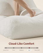 Relefree Giant Bean Bag Chair for Adults, High-Back Memory Foam Bean Bag, Comfy Boneless Chair, Lounge Chair for Bedroom, Living Room, Gaming, Reading Nook