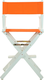 Casual Home 24" Director's Chair White Frame with Tangerine Canvas, Counter Height