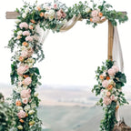 24PCS Light Pink Artificial Hydrangea Flowers with Stems, Silk Faux Hydrangea Heads for Baby Girl Shower & Nursery Decor
