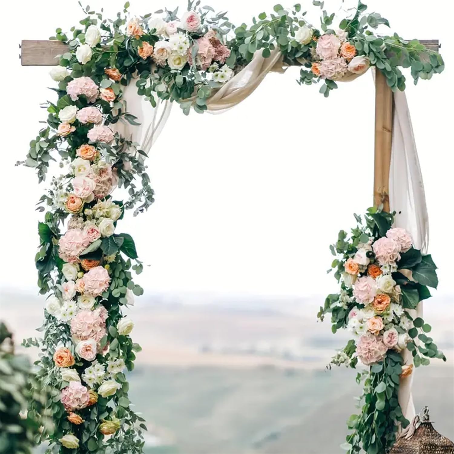 24PCS Light Pink Artificial Hydrangea Flowers with Stems, Silk Faux Hydrangea Heads for Baby Girl Shower & Nursery Decor