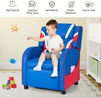GLACER Kids Recliner, Youth Gaming Recliner w/Headrest, Footrest, Lumbar Support, Side Pockets, Adjustable Recliner Sofa for Kids, Toddler Lounge Chair for Living Room, Gaming Room Boys Girls (Blue)