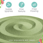 Sandsational Sparkle Sage Green Unity Sand, 1 LB (16 oz), Neutral Green Colored Sand for Weddings, Vase Filler, Home Decor, Crafts, Terrariums, and More