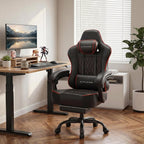 GTPLAYER Gaming Chair, 𝐁𝐢𝐠 𝐚𝐧𝐝 𝐓𝐚𝐥𝐥 Gaming Chair for Adults, 𝐖𝐢𝐝𝐞 𝐒𝐞𝐚𝐭 Computer Game Chairs with 𝐓𝐡𝐢𝐜𝐤 𝐏𝐨𝐜𝐤𝐞𝐭 𝐒𝐩𝐫𝐢𝐧𝐠 𝐂𝐮𝐬𝐡𝐢𝐨𝐧 & Footrest,Black & Red