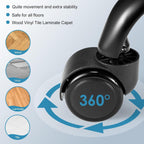 PU Leather Rolling Stool with Back Support Height Adjustable Swivel Stool Chair with Wheels Drafting Chair for Spa Slaon Massage Stable Base Foot Black