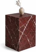Handmade Natural Marble Side Table, Made to Order Custom Stone End Table, Luxury Nightstand Table for Living Room Bedroom, Customizable Marble Slab Furniture