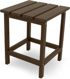 POLYWOOD AD420MA Modern Adirondack Chair, Mahogany & ECT18MA Long Island 18" Side Table, Mahogany