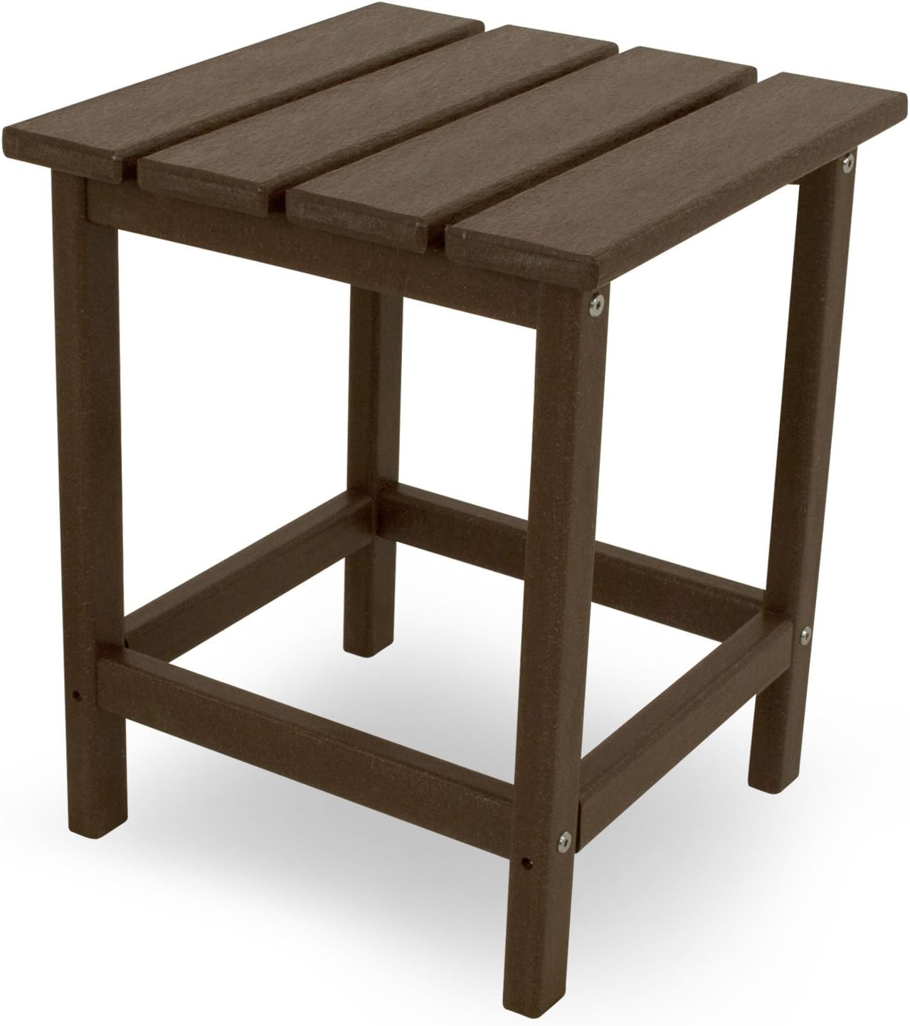 POLYWOOD AD420MA Modern Adirondack Chair, Mahogany & ECT18MA Long Island 18" Side Table, Mahogany