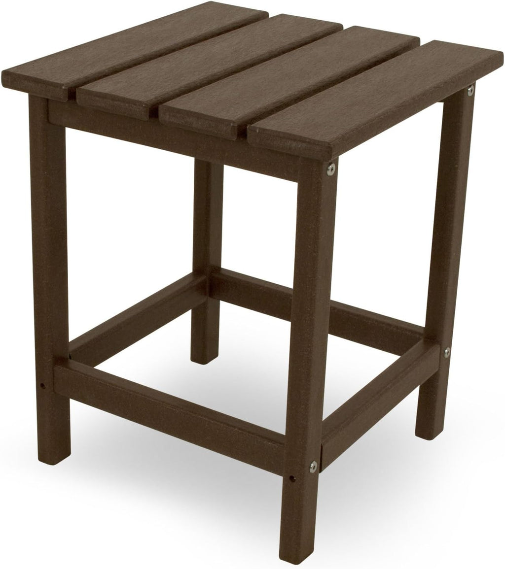 Polywood Adirondack Chair and 18" Side Table Bundle, Mahogany