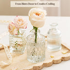 Clear Glass Bud Vase Set of 36 Pcs,Small Bud Vases in Bulk,Glass Crystal Flower Vases Table Centerpieces for Party Event Wedding Decor Baby Shower Decorations (Clear, 36 Pcs)