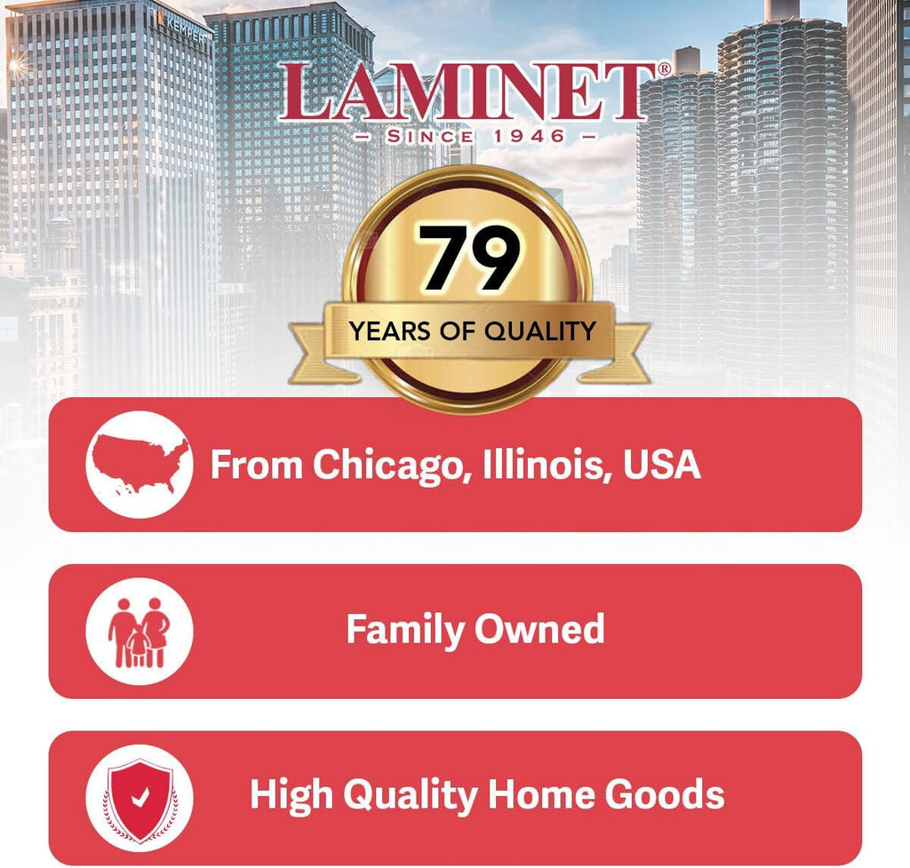 LAMINET Table Protector for Dining Room Table Quilted Table Pads 52x108 | Quilted, heavy-duty cover protects wood surfaces; this non-slip oblong table pad can be easily customized to fit.