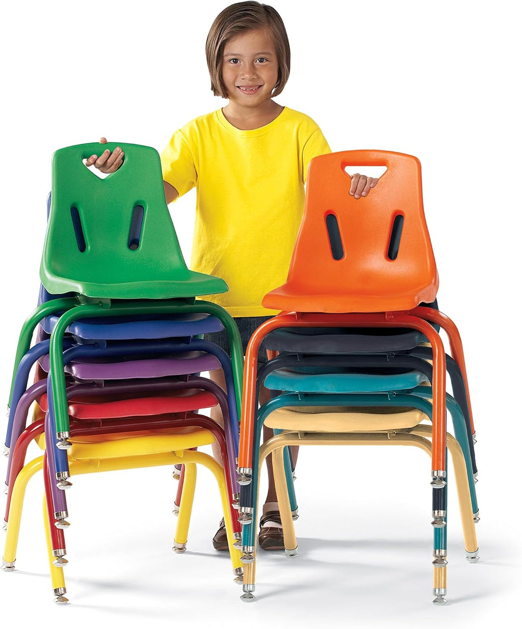Jonti-Craft Berries 8120JC1004 Stacking Chair with Powder-Coated Legs, 10" Height, Purple