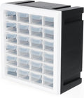 Gonice Craft Cabinet Organizer, 24 Drawer Plastic Parts Cabinet, Tool Storage Box for Screws, Nuts and Small Parts