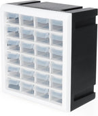Gonice Craft Cabinet Organizer, 24 Drawer Plastic Parts Cabinet, Tool Storage Box for Screws, Nuts and Small Parts