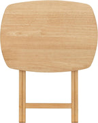 Oversized Hardwood Folding TV Tray Table, 25.5 Inches | Natural, For Dinner, For Eating