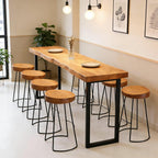 78.7in Bar Table,Solid Wood Narrow Counter Height Table, Industrial Kitchen Dining Table, for Coffee Shop, Living Room, Party Room, Small Space, Pub (78.7 * 17.71 * 41.3in)