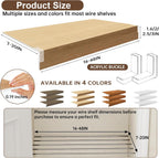 3Pcs Custom Wire Shelf Covers for Pantry, Waterproof Shelf Covers for Wire Shelving, Customizable Size and Color, PVC Material, Easy Assembly, for Cabinet Closet Bathroom Kitchen Shelving (3)