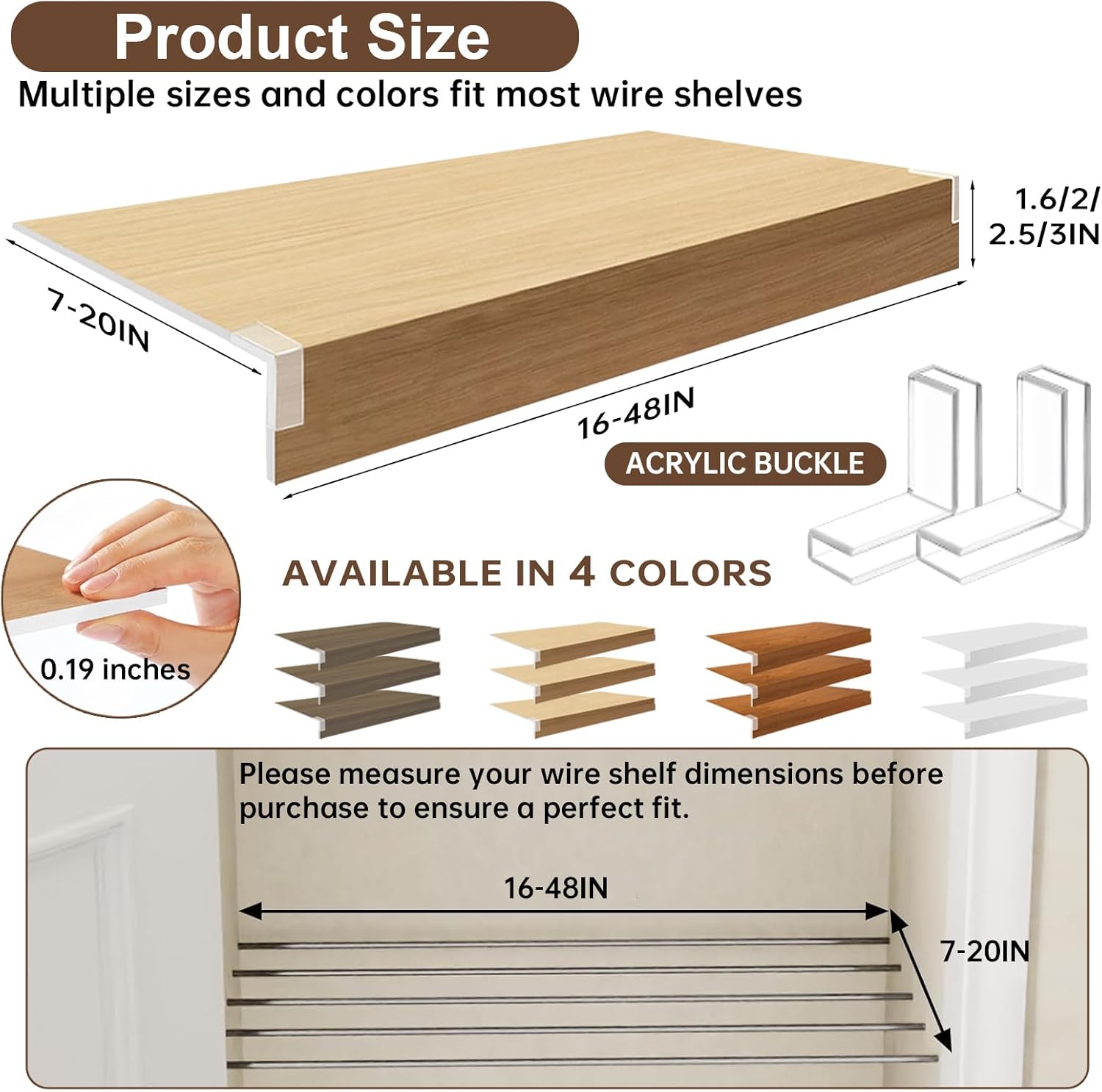 3Pcs Custom Wire Shelf Covers for Pantry, Waterproof Shelf Covers for Wire Shelving, Customizable Size and Color, PVC Material, Easy Assembly, for Cabinet Closet Bathroom Kitchen Shelving (3)