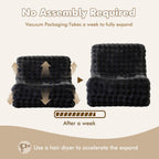 CAODOC Bean Bag Chair for Adults, Giant Oversized Fluffy Bean Bag for Fireside, Big Bean Bag Lounger Floor Chair for Home, Apartment, Gaming Venue, Dorm, Dark Gray