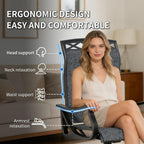 Patio Swivel Chair Set of 2, High Back Textilene Patio Chairs, Swivel Dining Chairs for Outdoor – 360° Swivel Rocker Chair, All-Weather Metal Frame for Porch, Garden, Deck, Poolside (Gray-2, 2PC)