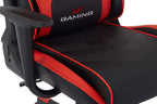 Brage Living Swivel Gaming Chair Ergonomic High-Back Racing Style PU Leather Office Chair with Headrest and Lumbar Support and Adjustable Armrest (Galaxy - Black/Red)