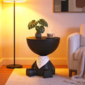 Adorable Cartoon Side Table with Removable Bandana | Hidden Storage | Stylish Accent Table for Living Room, Bedroom Decor，Multi-Functional Nightstand for Home Decor
