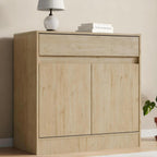 Housoul Buffet Cabinet with 2 Doors and Drawer, Coffee Bar Cabinet with Adjustable Shelf, Modern Kitchen Buffet Sideboard for Living Room, Kitchen, Natural