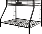 Sandy Black Twin XL,Queen Bunk Bed with Built in Ladder