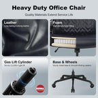 Ergonomic Executive Office Chair for Big & Tall - 500lbs Capacity with Lumbar Support & Flip-Up Armrests, Heavy Duty PU Leather Computer Desk Chair, Black