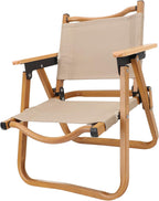 GOWENIC Kids Camping Chair, Portable Folding Camp Chair for Children, Aluminum Alloy Wood Grain Canvas Toddler Chair, Ideal for Beach Outdoor Backyard