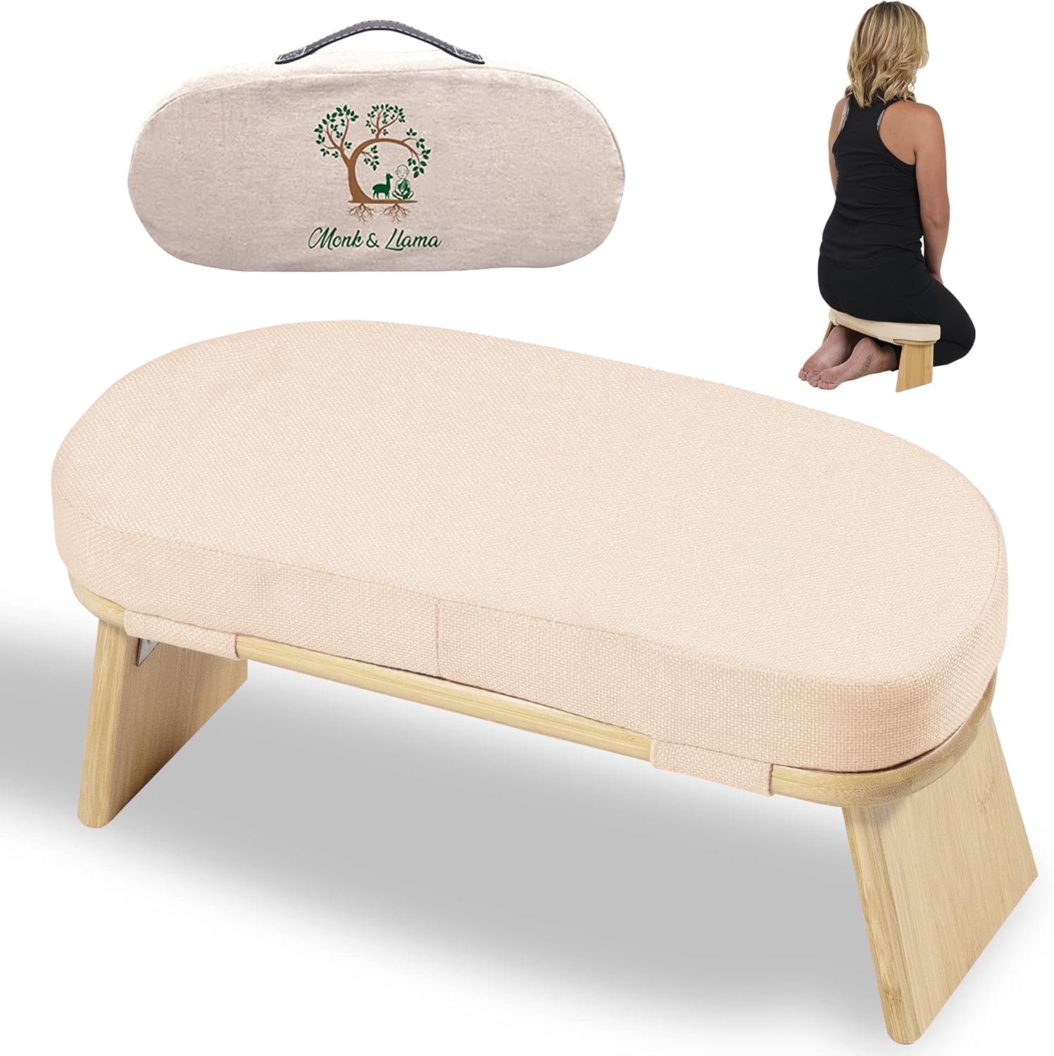 MONK & LLAMA Meditation Bench