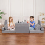 Kids Play Couch 15PCS, Modular Foam Sofa, Convertible Kids Play Set | Kids Play Couch 15PCS, Convertible Kids Furniture, Ideal for Playroom, Reading, Playing and Relaxing