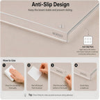Acrylic Cutting Board with Counter Lip, Clear Cutting Boards for Countertop Protector, Non-Slip Cutting Board for Kitchen Counter, Aesthetic Kitchen Decor Gadgets House Warming Gifts(16.1"x12.5")