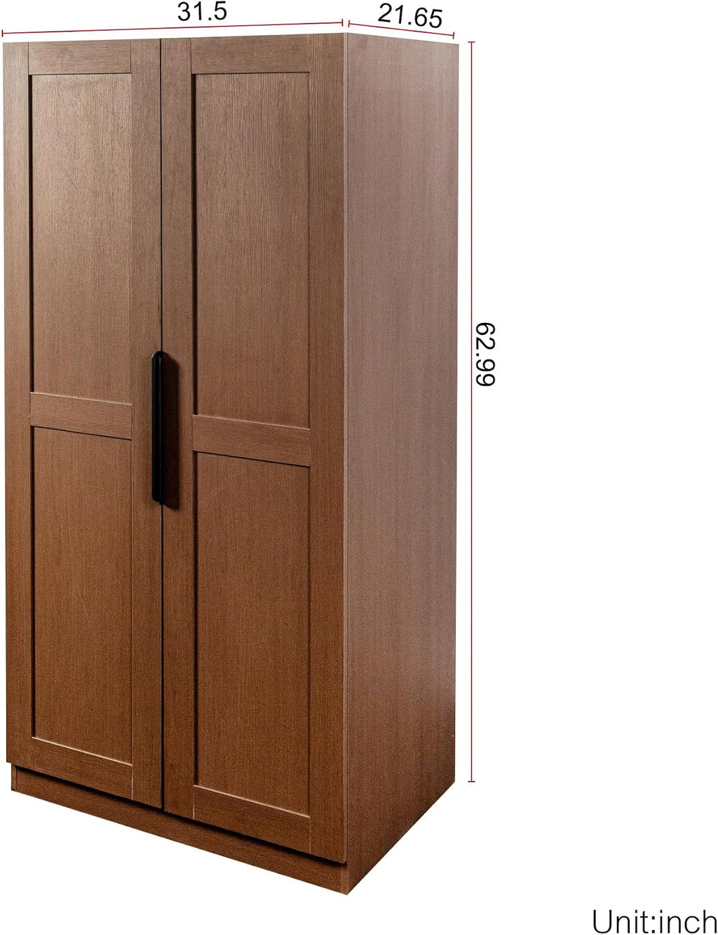 63Inch Modern Kitchen Hutch Cabinet,Tall Pantry Cabinet with Doors&Shelves,Freestanding Kitchen Cupboard for Living Room,Dinning Room