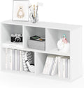 Furinno LUDER Book Shelf, 5-Cube Bookshelf, Reversible Bookcase, 9.4 x 19.5 x 31.5, Easy Assembly, for Living Room, Bedroom, Home Office, White