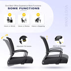 VICTONE Home Office Desk Chair Task Mid Back Mesh Office Chair Ergonomic Swivel Lumbar Support Desk Computer Chair (Black)