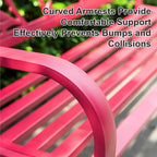 Pink Outdoor Bench with Bird & Branch Design Weather Resistant Garden Bench, Patio Loveseat with Ergonomic Backrest