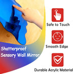 3 PCS Sensory Wall Mirror, 10″ x 10″ Acrylic Shatterproof Bubble Mirror for Classroom, Sensory Room Must-Have, Visual Tactile Stimulation Item for Play Room, Calming Corner