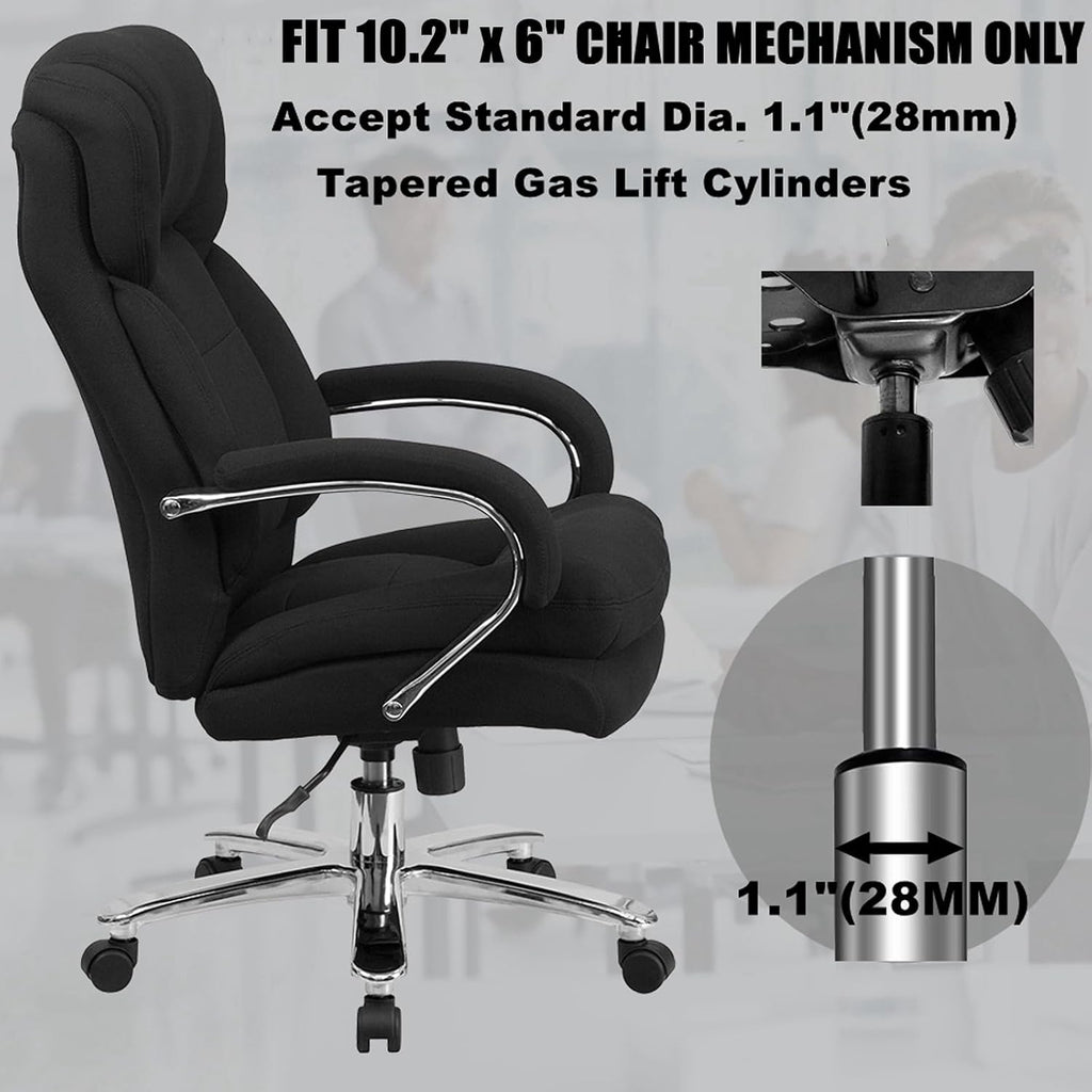 Heavy Duty 500LBs Office Chair Tilt Control Mechanism Replacement Parts, Office Chair Swivel Tilt Base W/6" x 10.2" Mounting Holes - Black
