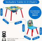 Delta Children Toy Story Kids Table and 2 Chair Set with Storage, Blue | Greenguard Gold Certified, Kids Table & Chair Set for Toddlers & Children for Arts/Crafts, Snack Time, Durable Activity Table