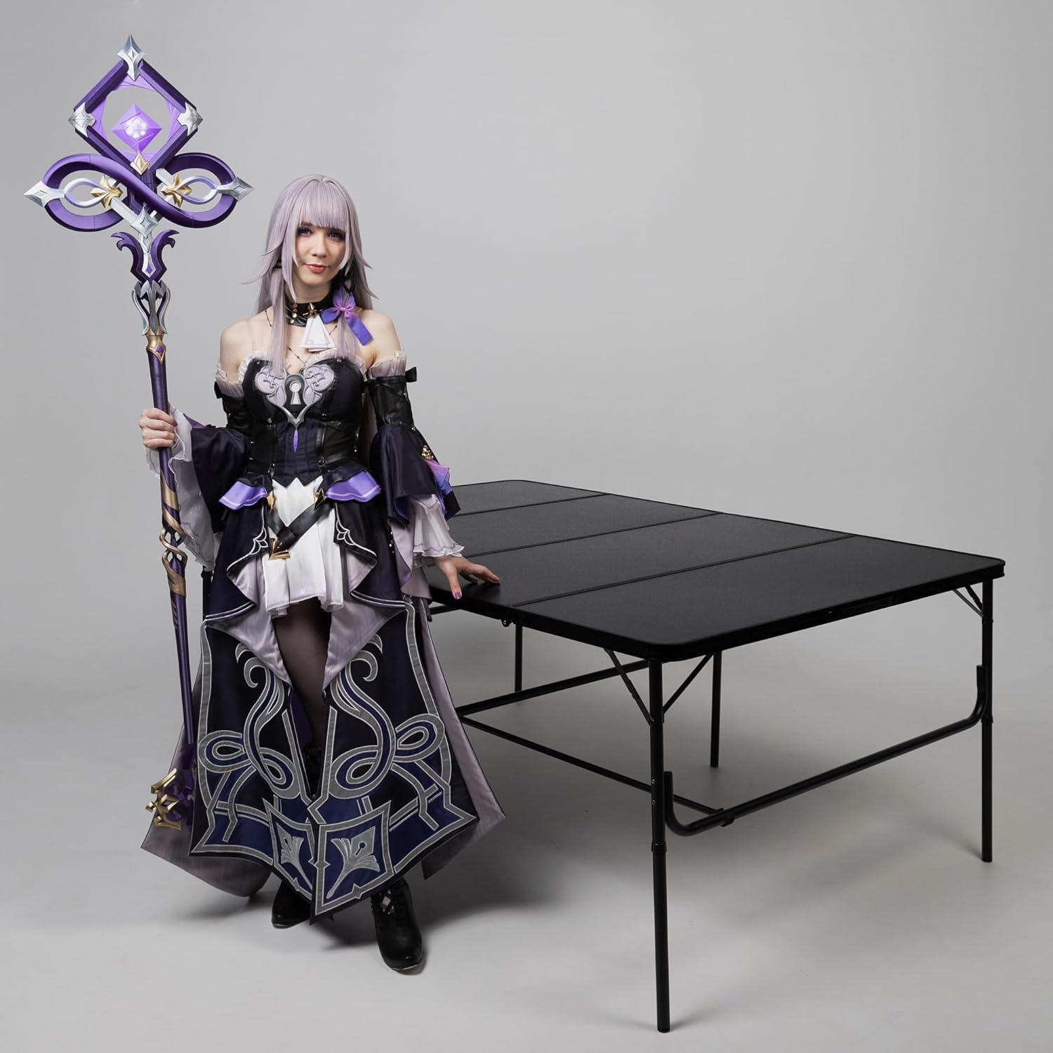 Warzone Studio Folding Table for Wargames (Dark Grey, 60 x 48 inch)