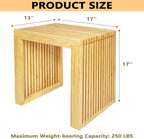 Bamboo Dining Bench Woodden Bench Seat for Kitchen, Living Room, Dining Room, Natural Bamboo
