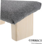Kisangel Ergonomic Kneeling Stool Chair for Prayer Kneeling Posture Bench Wooden Prayer Bench Soft Cotton Surface
