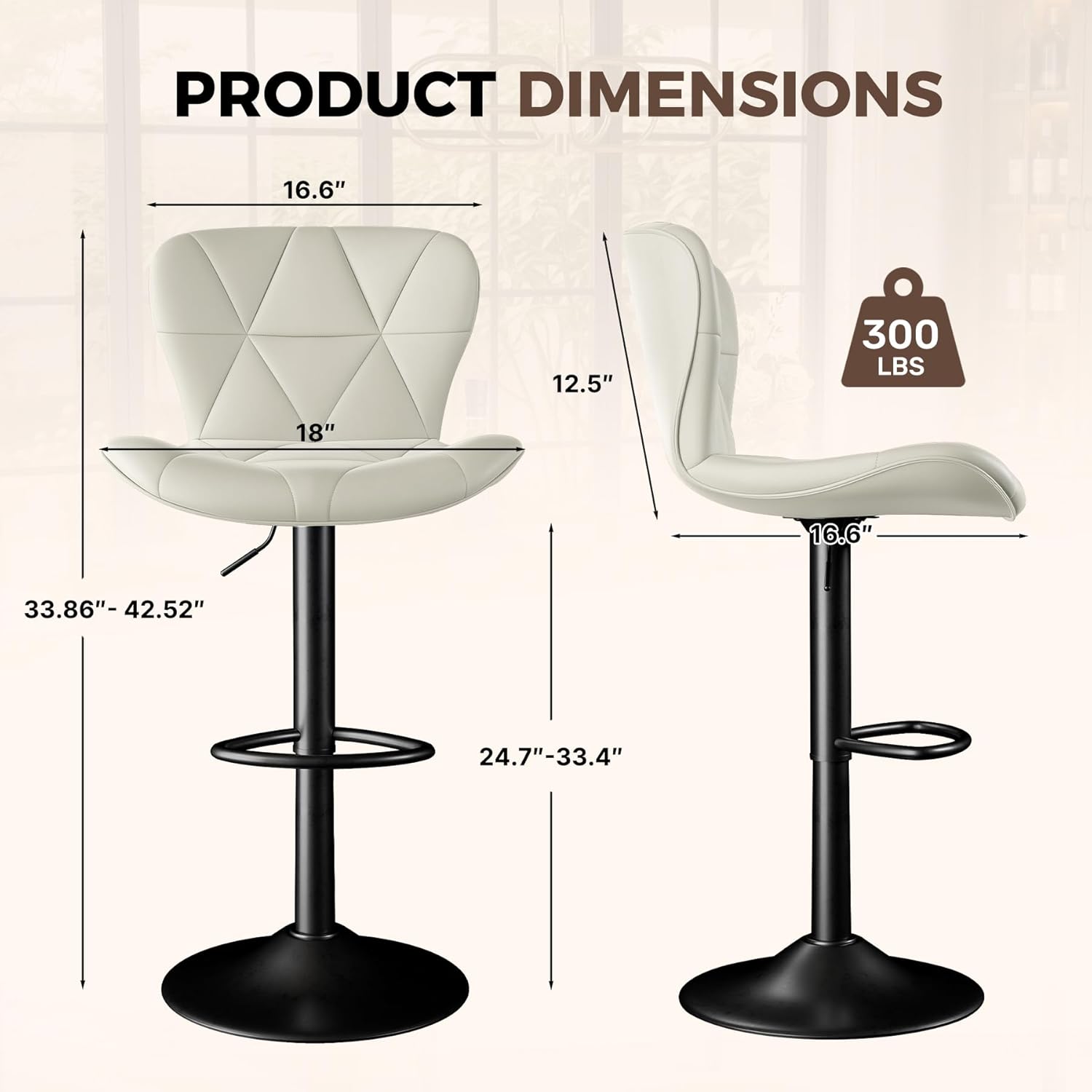 Miereirl Modern 3-Piece Bar Table Set, 55" Faux Marble Pub Dining Table with 2 Swivel Adjustable Barstools, PU Leather Counter Height Chairs with Footrest & Backrest for Kitchen, Dining Room